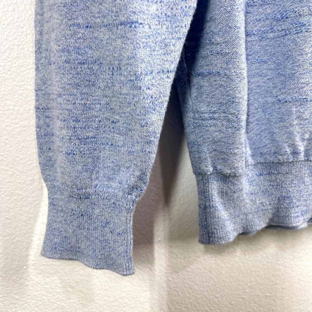 J.Crew Cotton Crewneck Sweater Long Sleeve Casual‎ Blue Knit Pullover Medium